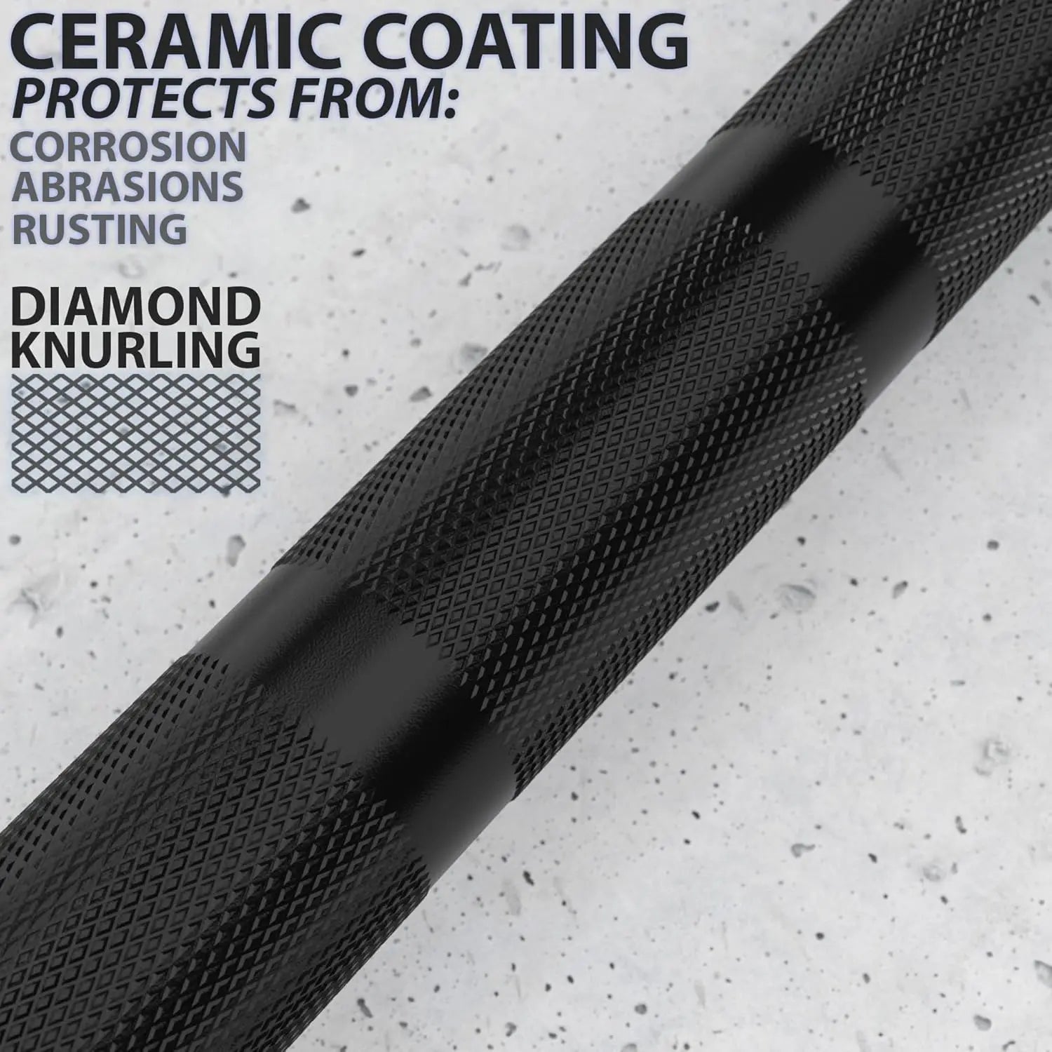 15kg & 20kg Ceramic-Coated Barbells – 1500lb Rated for Powerlifting