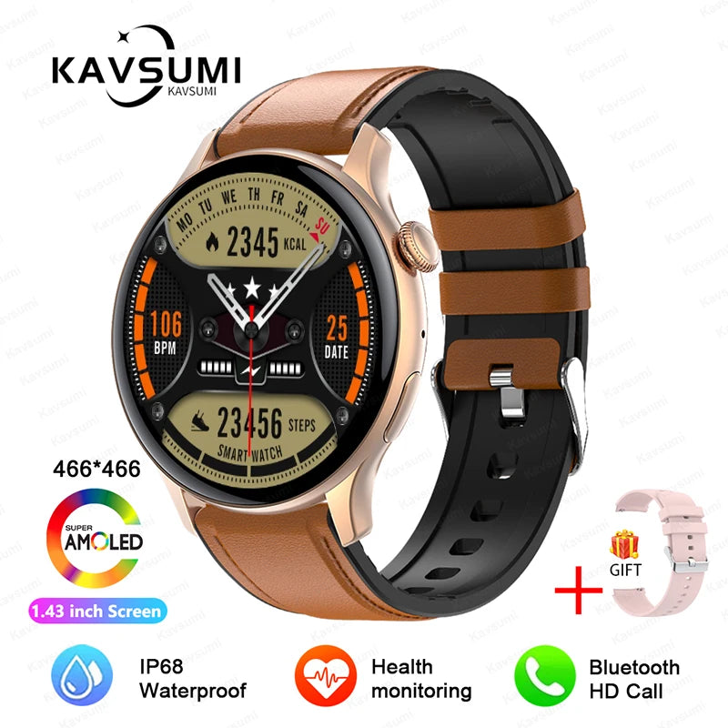 2024 NFC Smartwatch for Women – 466x466 GPS Fitness Tracker