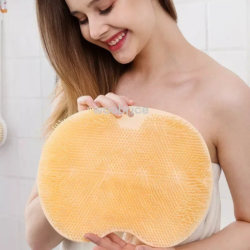 Silicone Foot & Back Scrub Mat – Non-Slip Massage Shower Pad