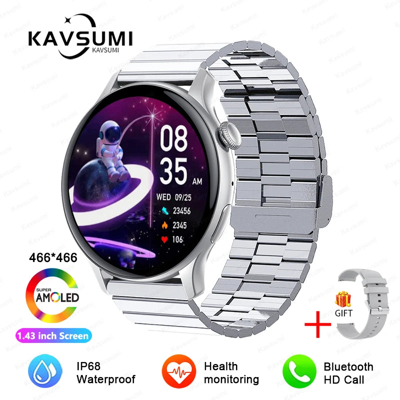 2024 NFC Smartwatch for Women – 466x466 GPS Fitness Tracker