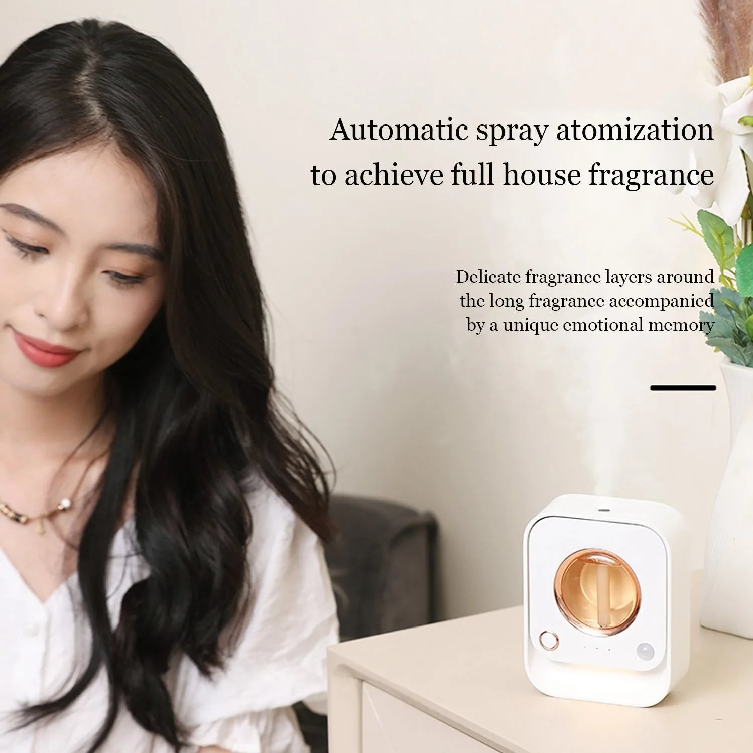 Automatic Aromatherapy Humidifier – Digital Display & LED Lights