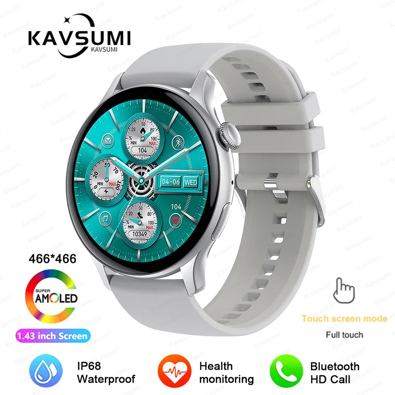 2024 NFC Smartwatch for Women – 466x466 GPS Fitness Tracker