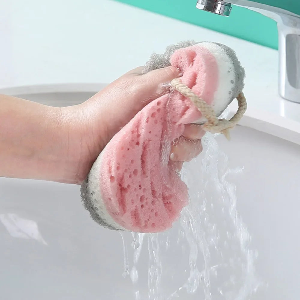 3-Layer Exfoliating Bath Sponge Towel – Deep Cleaning Body Scrubber