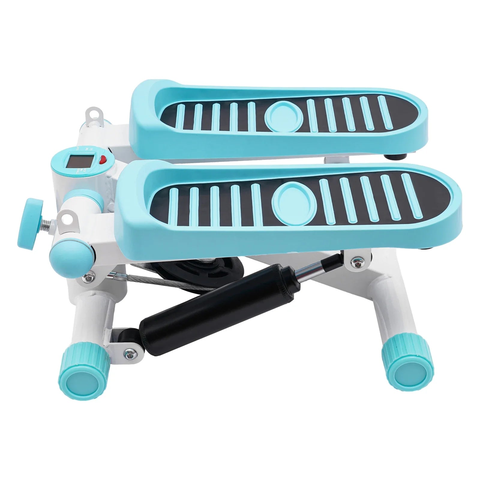 Portable Mini Stepper with Resistance Bands – Home & Office Workout (Blue)