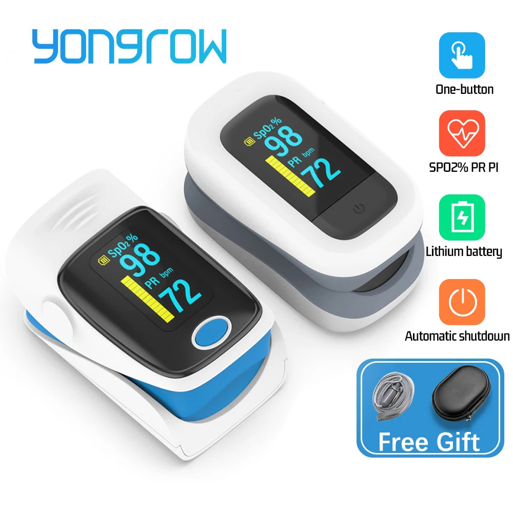 Yongrow Medical Finger Pulse Oximeter – OLED Blood Oxygen & Heart Rate Monitor