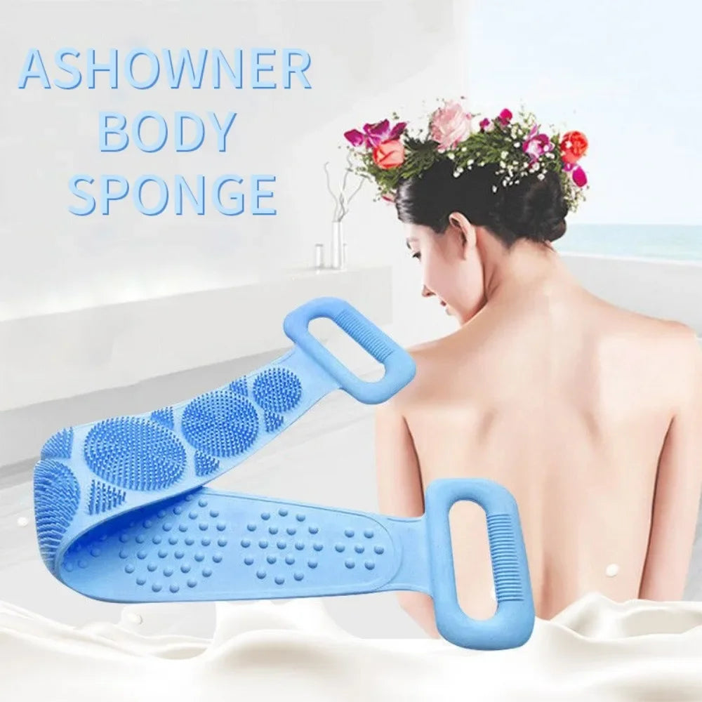 Silicone Body Scrubber – Exfoliating Back Massage Shower Brush