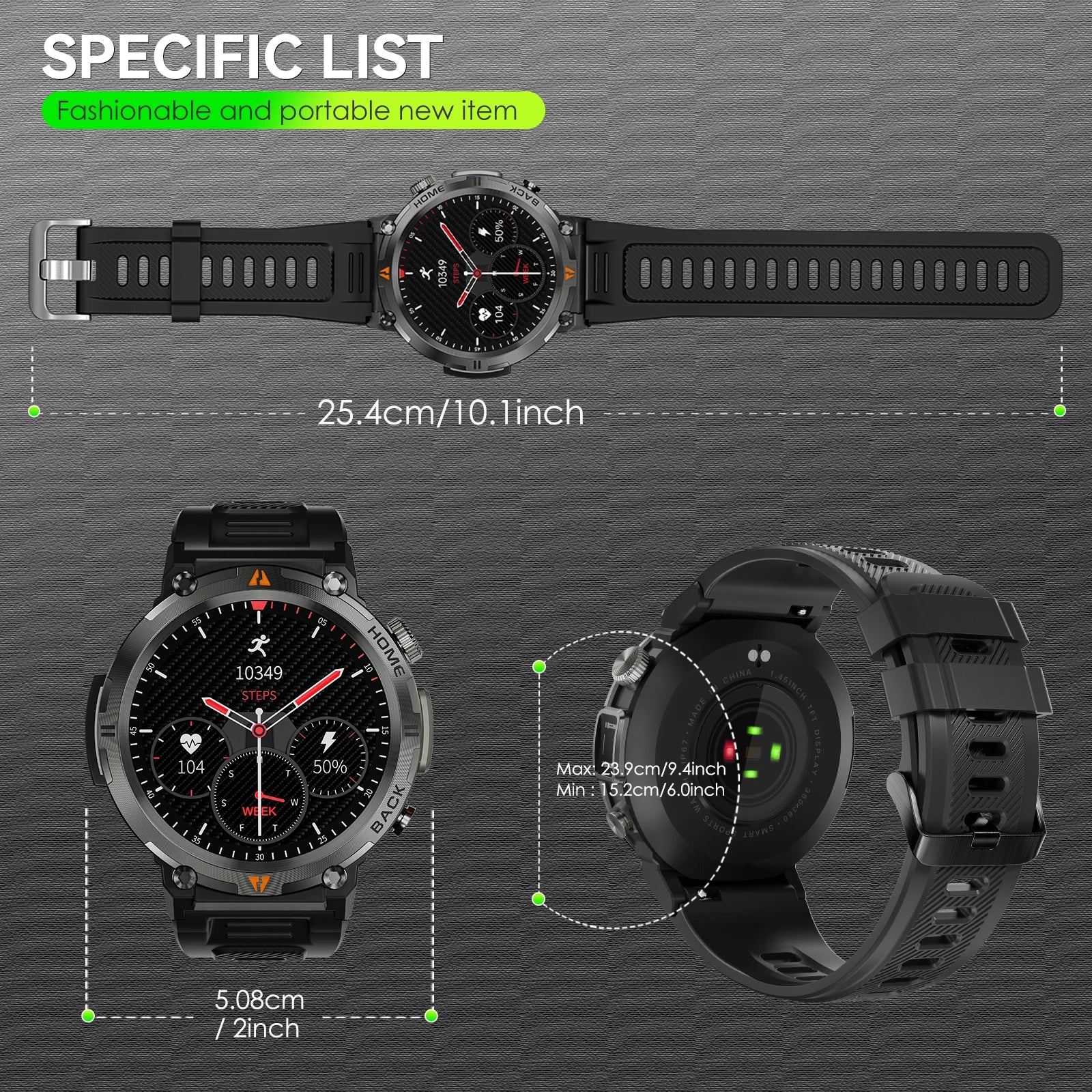EIGIIS KE3 Smartwatch – Bluetooth Call & Health Monitor (2024 Model)
