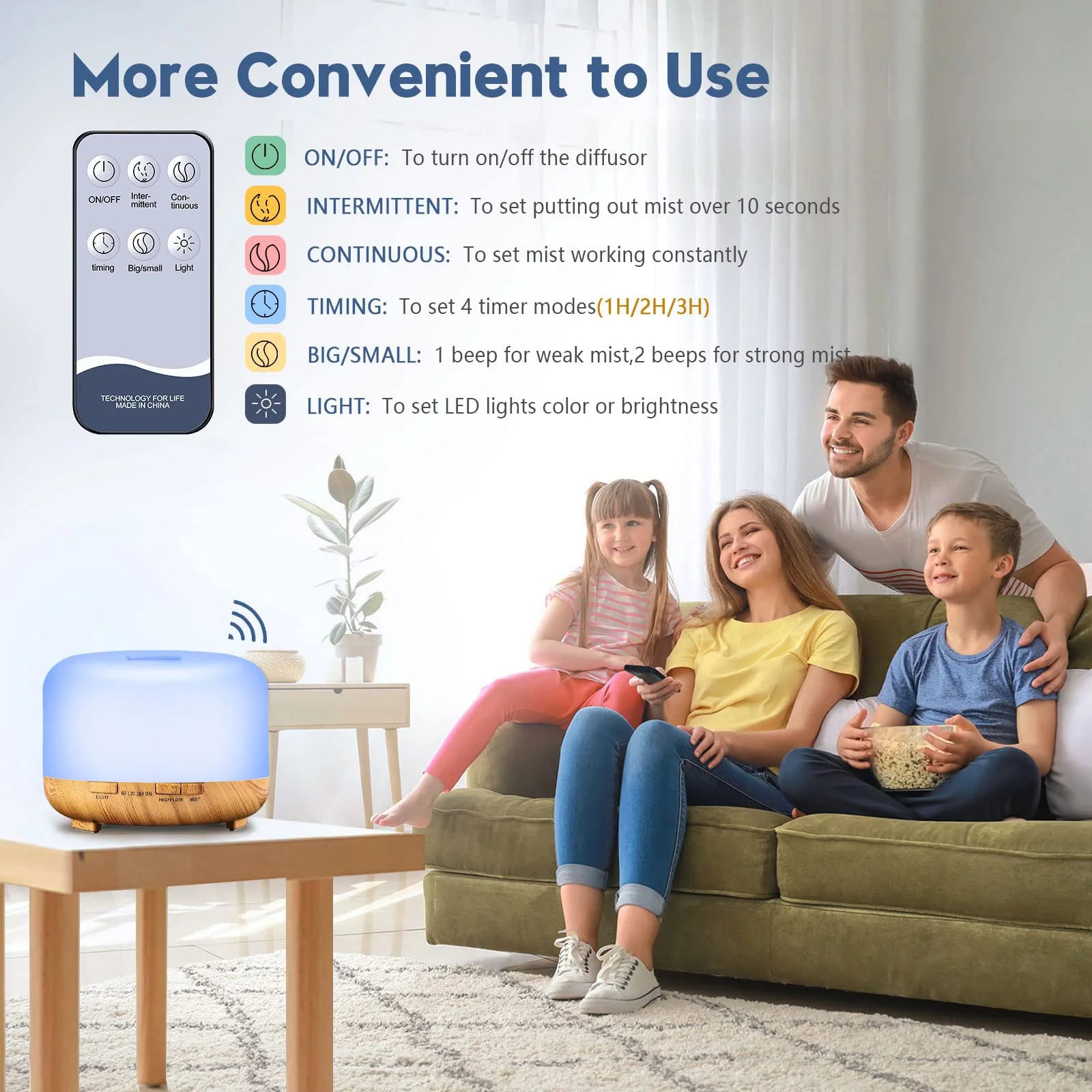 500ml Aromatherapy Diffuser – Essential Oil Humidifier with Auto Shut-Off