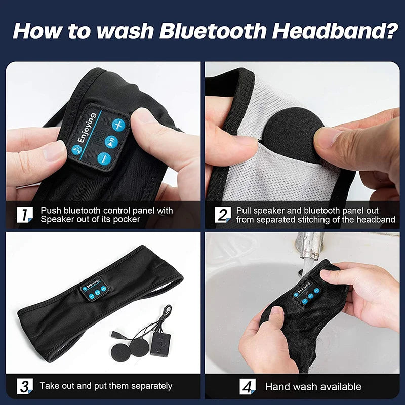 Bluetooth Headband Earphones – Wireless Music & Sleep Eye Mask