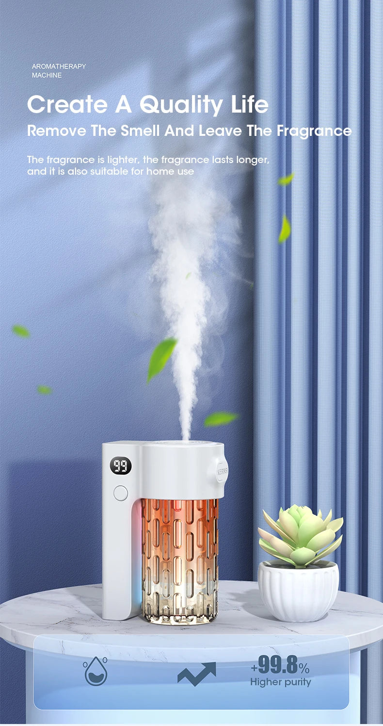 Rechargeable Wall-Mounted Aromatherapy Diffuser – 5-Mode Air Purifier
