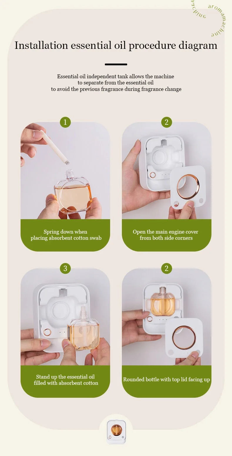 Automatic Aromatherapy Humidifier – Digital Display & LED Lights