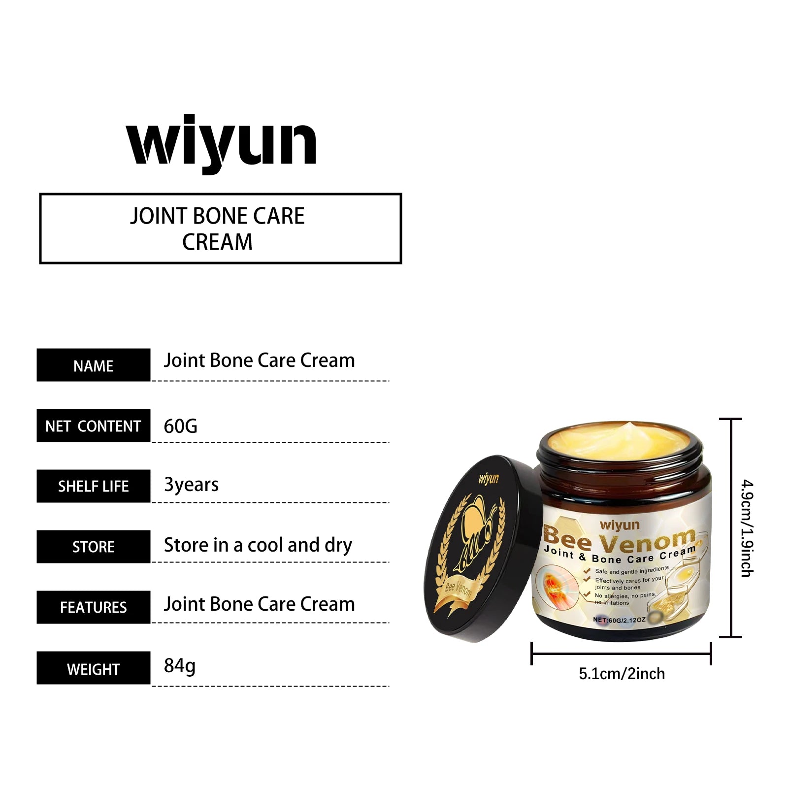 Bee Venom Cream – Soothing Joint & Muscle Massage Moisturizer