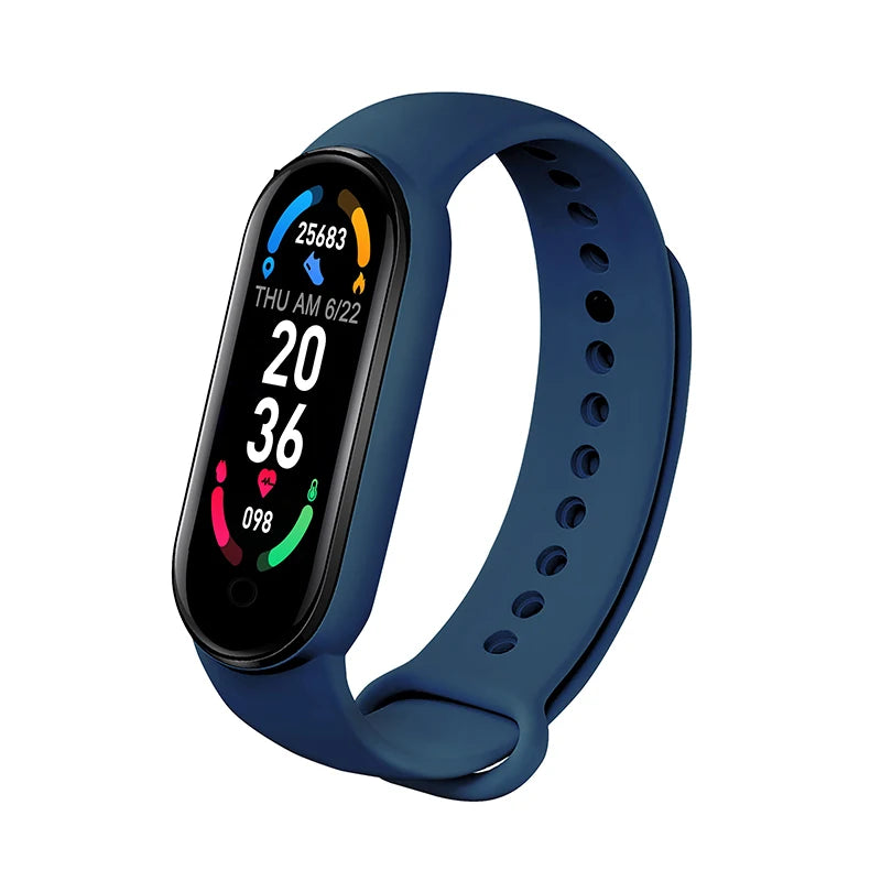 M6 Smartwatch – Fitness Band with Heart Rate & Blood Pressure Monitor