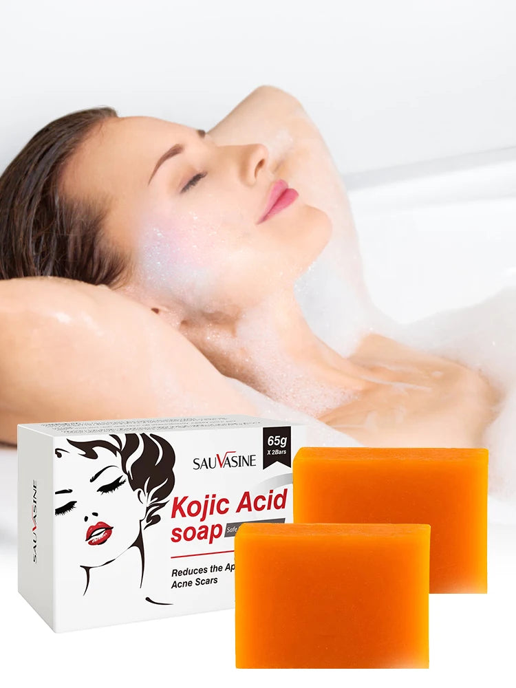 2Pcs Handmade Kojic Acid Soap – Mild Brightening Exfoliator
