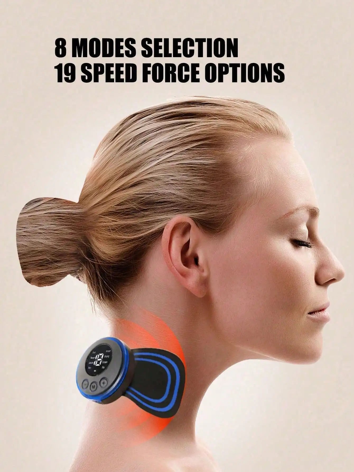 Mini Cervical Spine Patch Massager – Portable, Remote-Controlled Relief