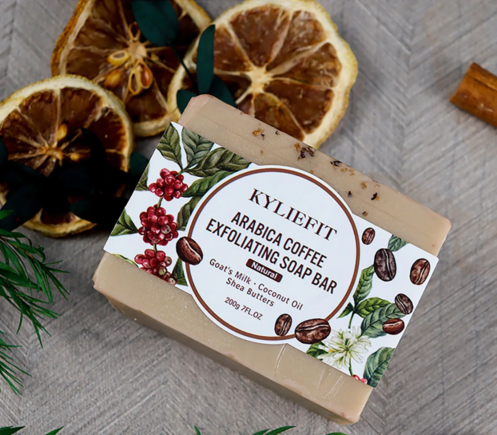 KYLIEFIT Arabica Coffee Exfoliating Soap Bar – Deep Clean & Moisturize