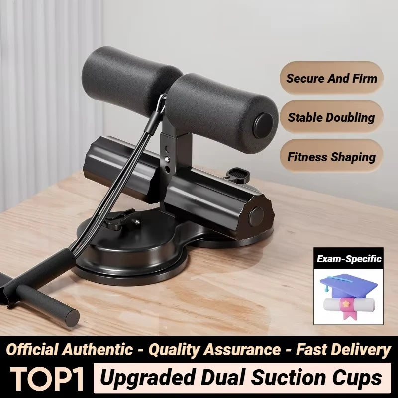 Adjustable Sit-Up Bar with Suction Cups – Ankle Support for Home Workouts