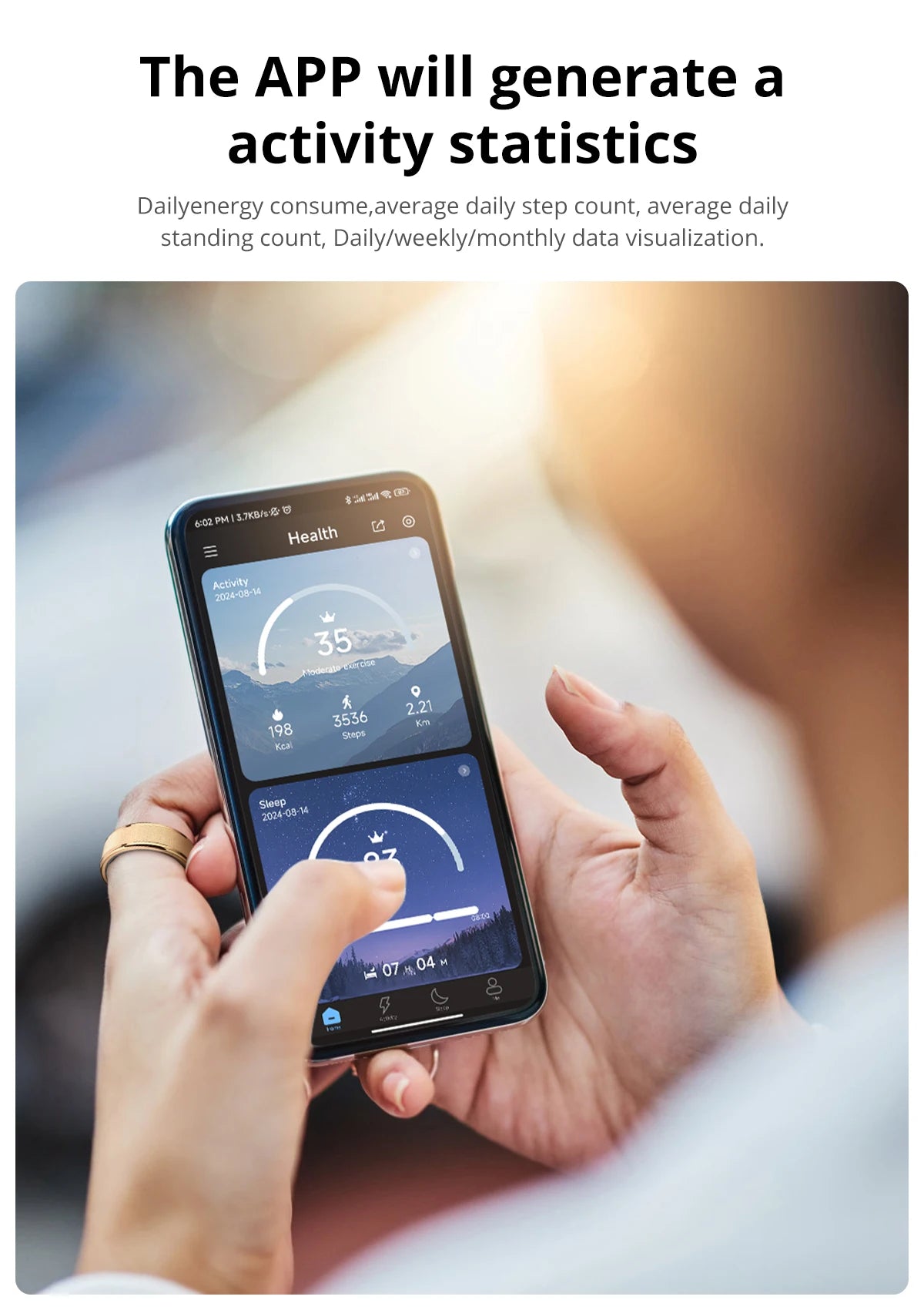 COLMI R10 Smart Ring – Health Tracker with Charging Case