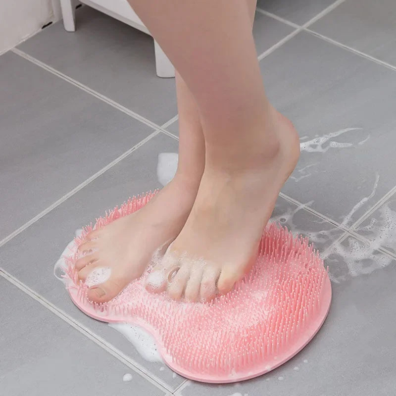 Silicone Foot & Back Scrub Mat – Non-Slip Massage Shower Pad