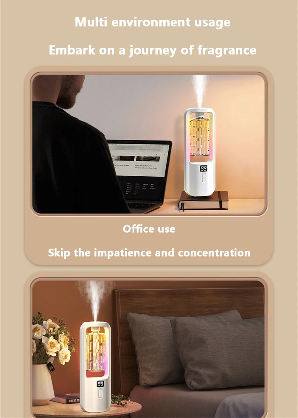 5-Gear Wall-Mounted Aroma Diffuser – Essential Oil Humidifier & Air Freshener