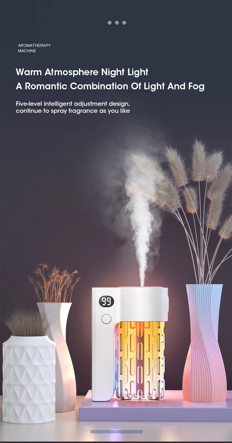 Rechargeable Wall-Mounted Aromatherapy Diffuser – 5-Mode Air Purifier