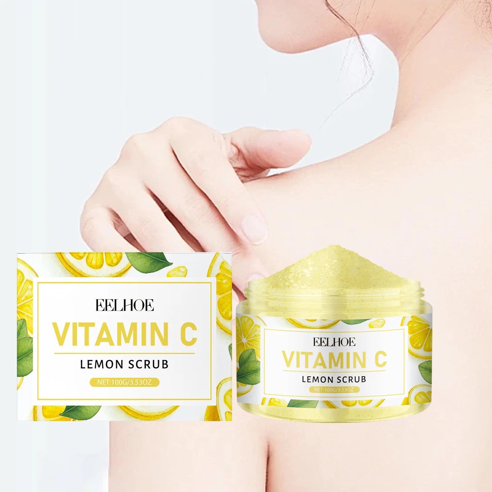 Lemon Exfoliating Sugar Scrub – Moisturizing Body Cleanser