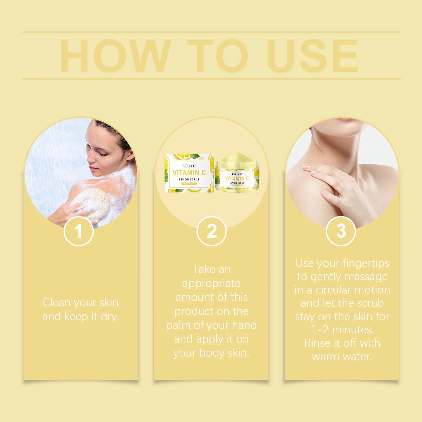 Lemon Exfoliating Sugar Scrub – Moisturizing Body Cleanser