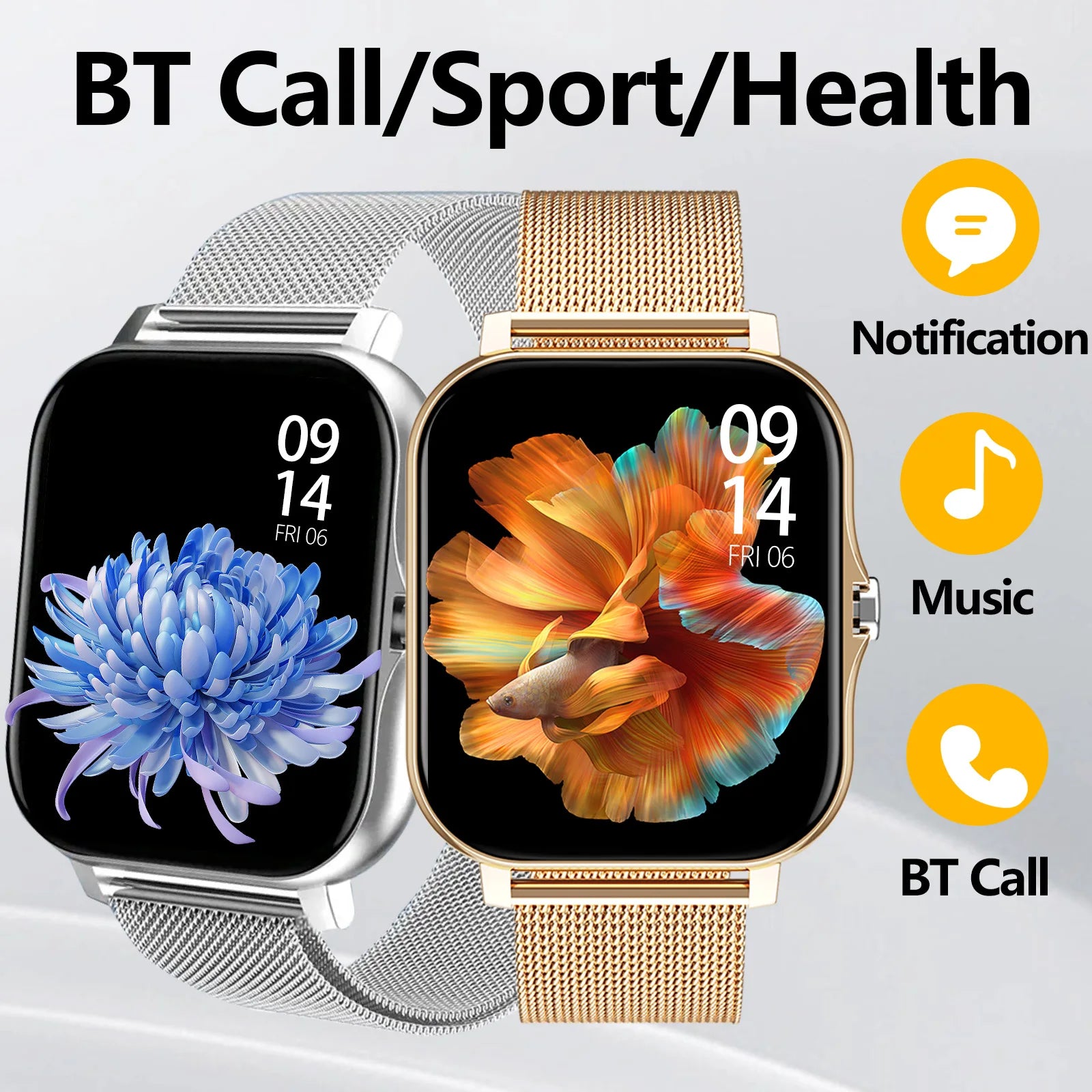 Smartwatch with Wireless Calling – Fitness & Notification Tracker