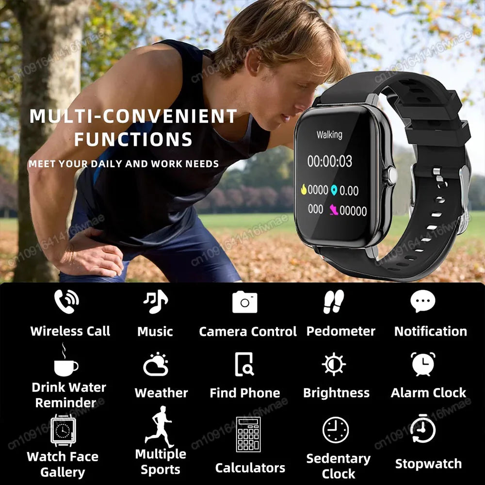 1.83'' Waterproof Smartwatch – Call, Sleep & Fitness Tracker