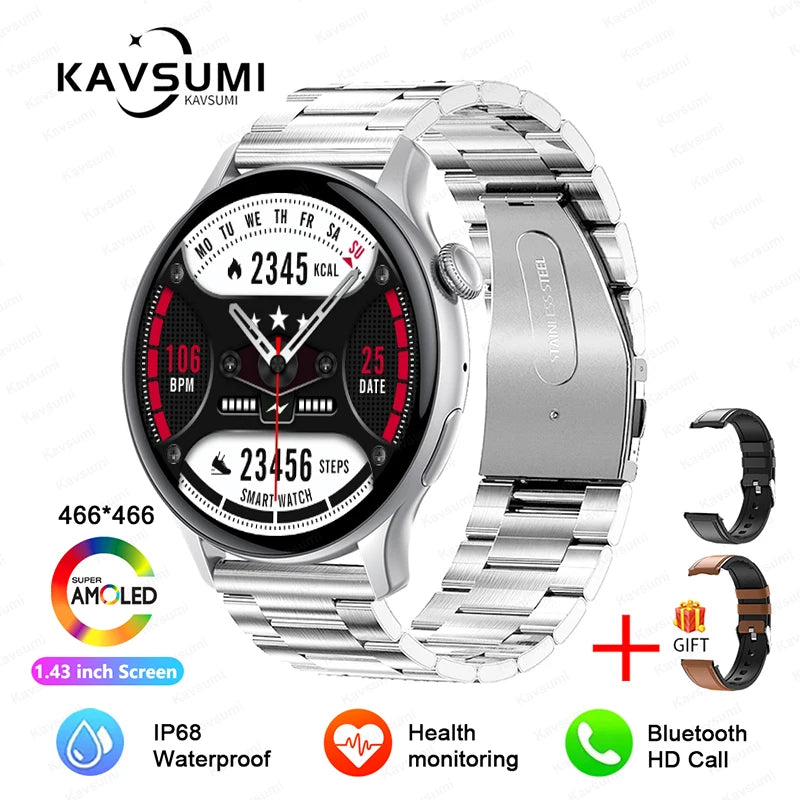 2024 NFC Smartwatch for Women – 466x466 GPS Fitness Tracker