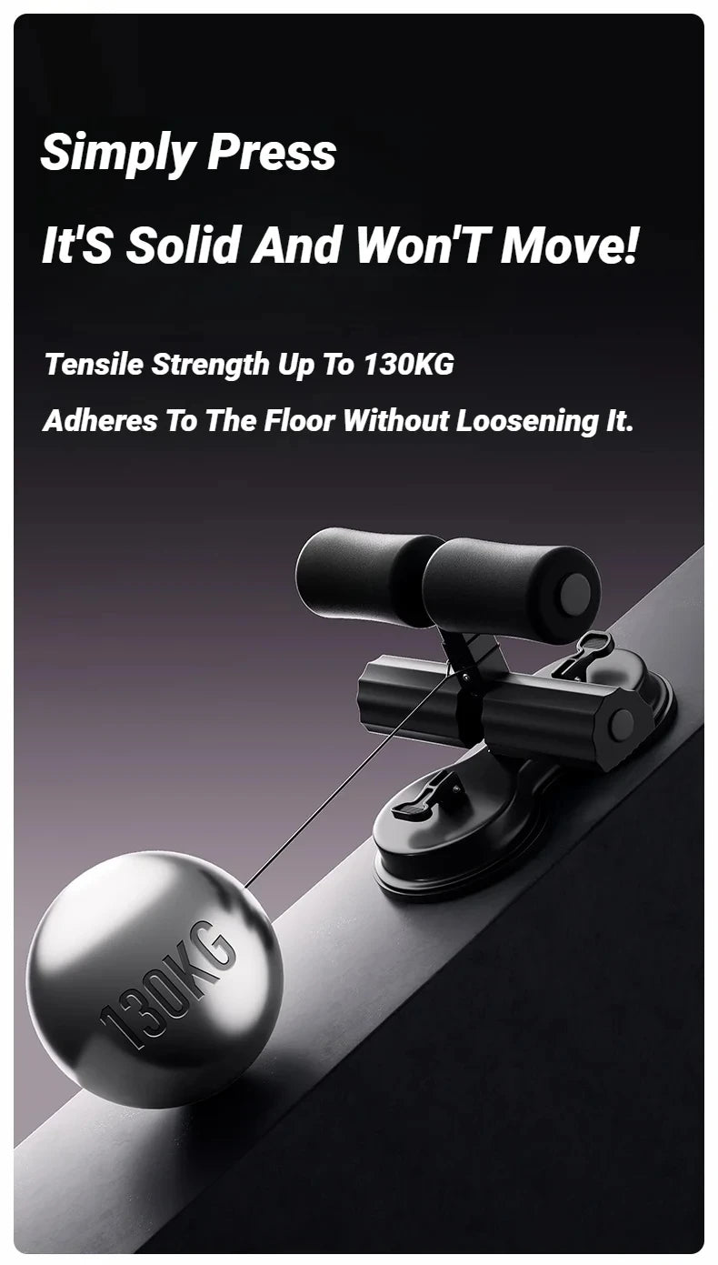 Adjustable Sit-Up Bar with Suction Cups – Ankle Support for Home Workouts