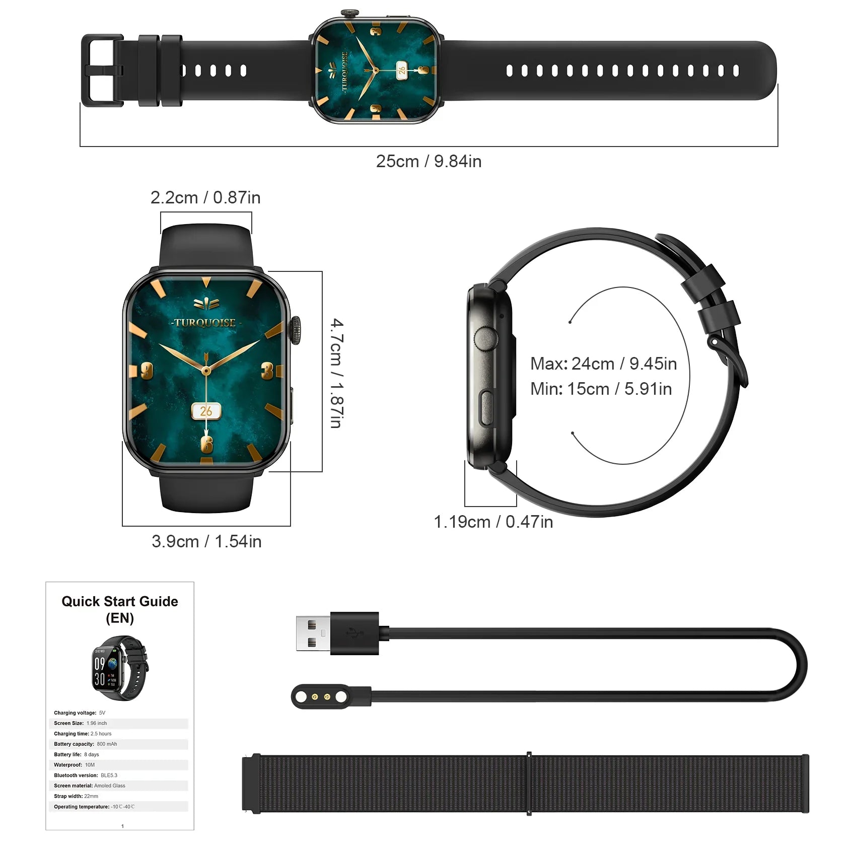 2025 Blackview R60 Smartwatch – AMOLED Display & Bluetooth Calling