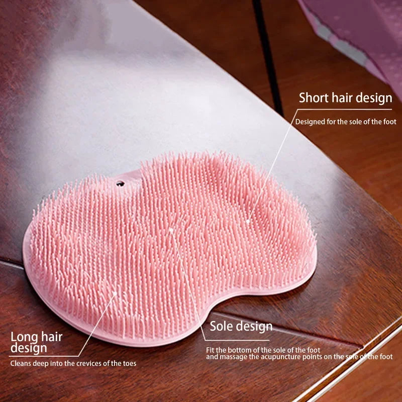 Silicone Foot & Back Scrub Mat – Non-Slip Massage Shower Pad
