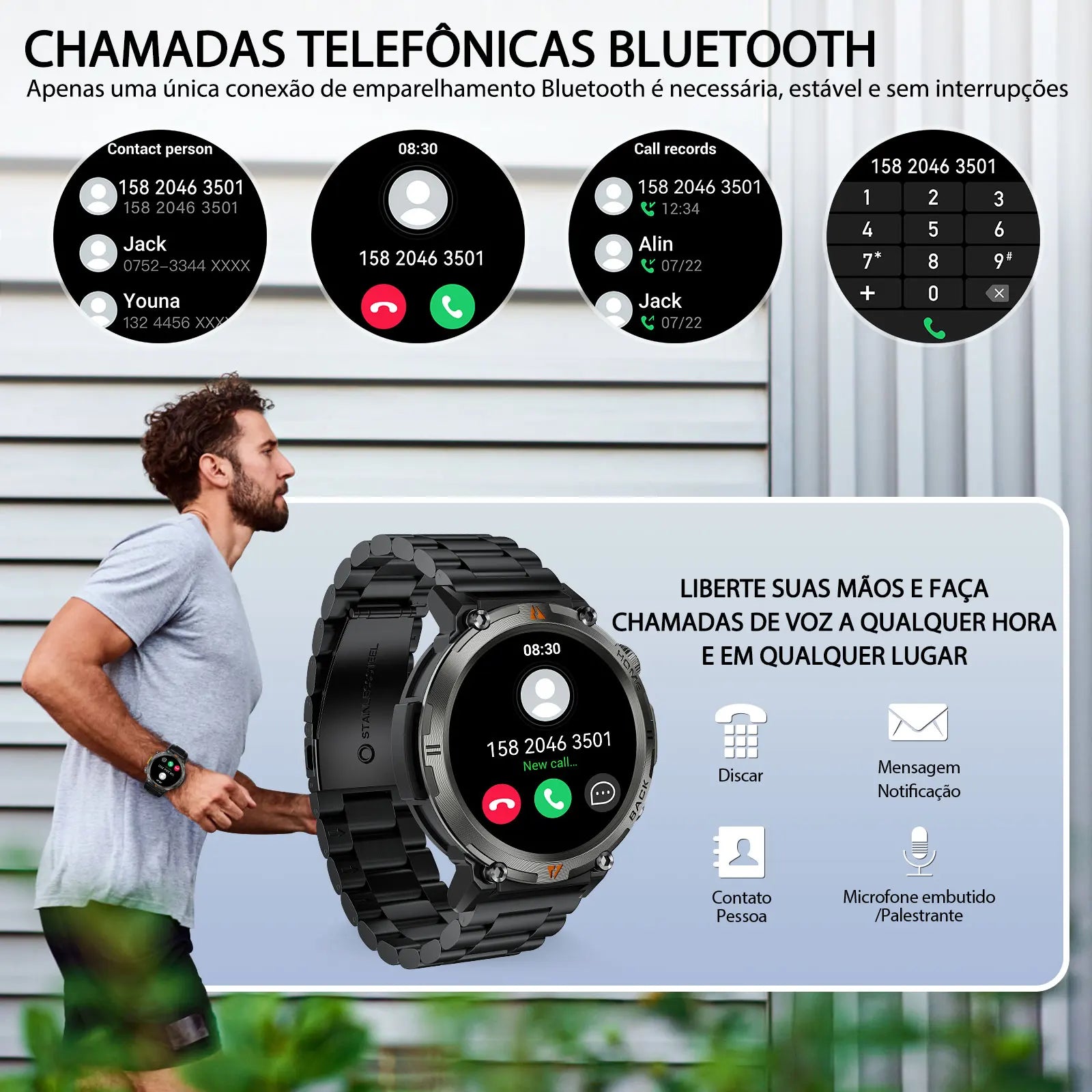 EIGIIS KE3 Smartwatch – Bluetooth Call & Health Monitor (2024 Model)
