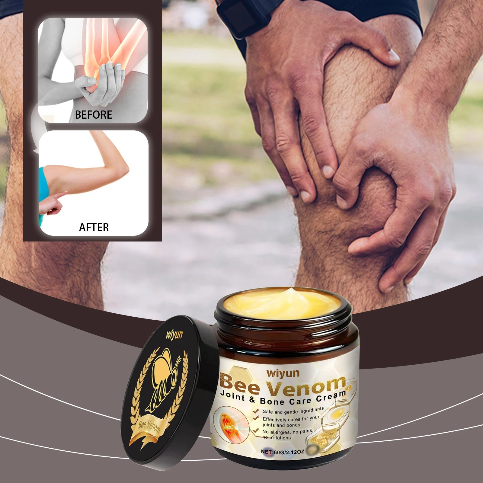 Bee Venom Cream – Soothing Joint & Muscle Massage Moisturizer