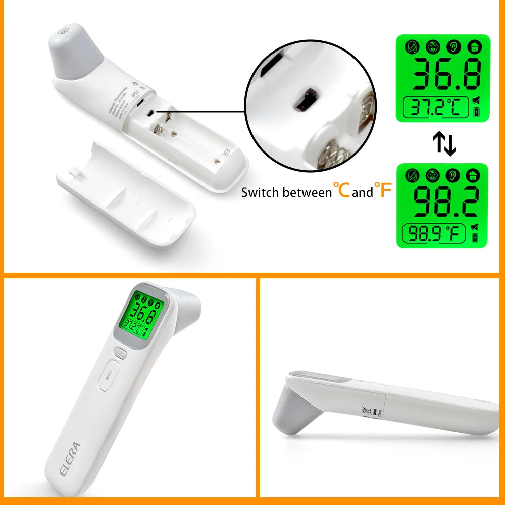 ELERA Infrared Digital Thermometer – Non-Contact Forehead & Ear