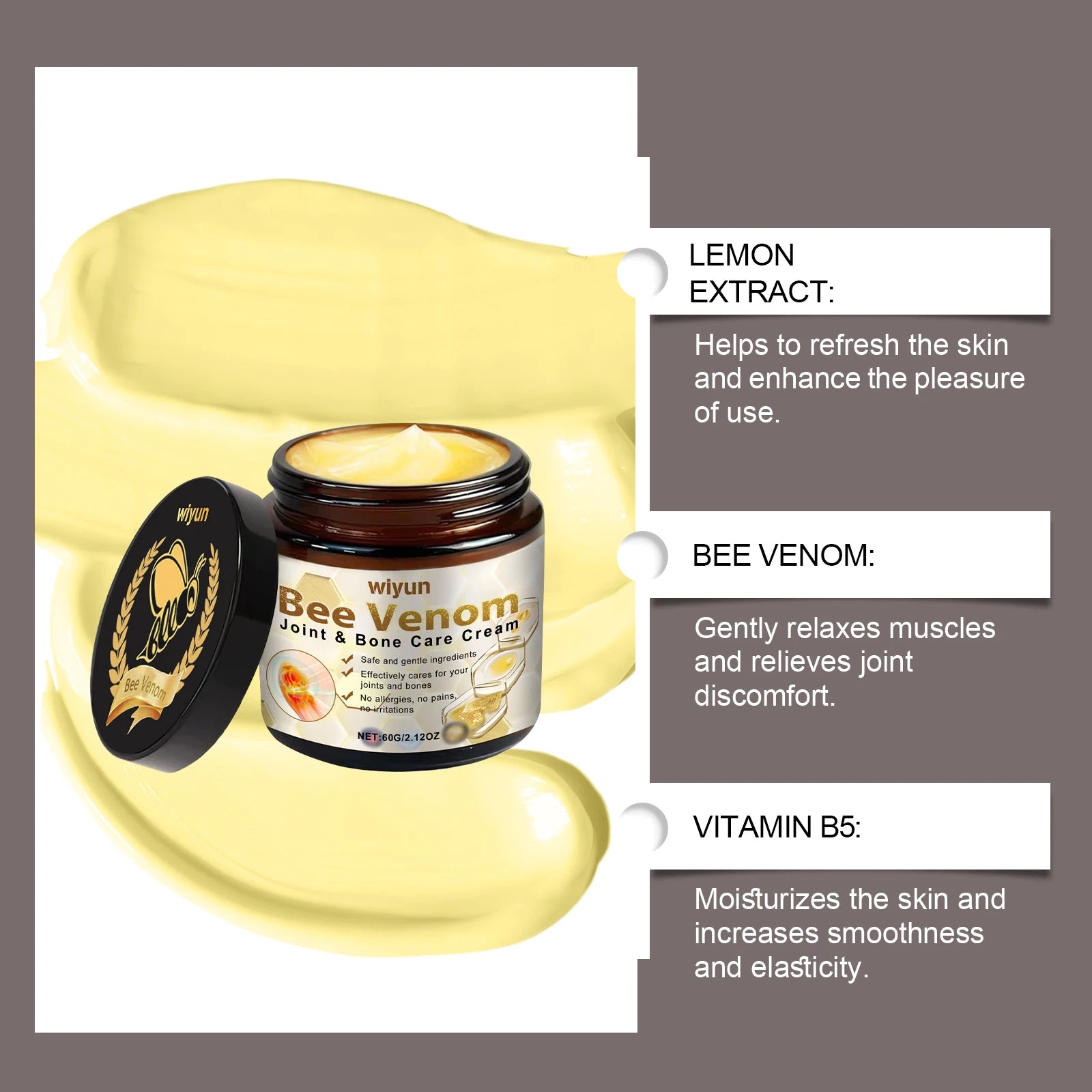 Bee Venom Cream – Soothing Joint & Muscle Massage Moisturizer