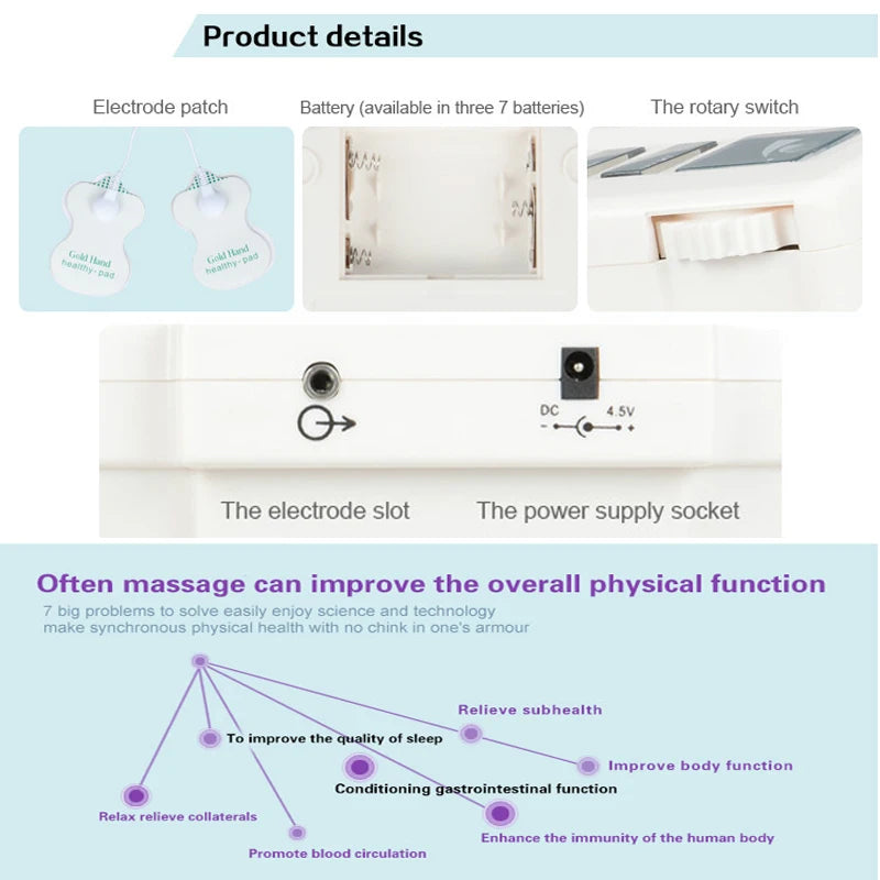 EMS TENS Muscle Stimulator – 16 Pads, 10-Level Pulse Therapy Machine