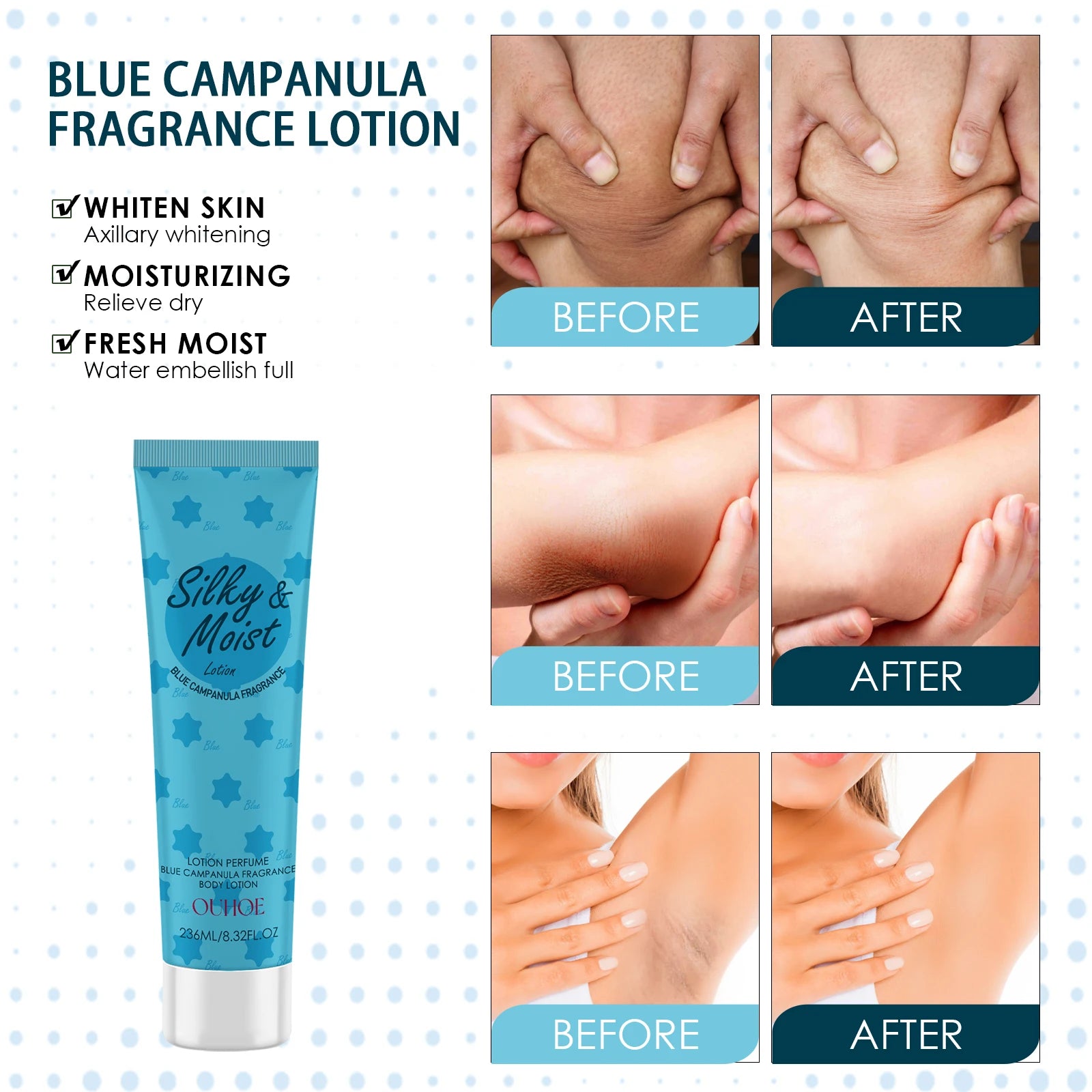 OUHOE Silky & Moist Body Lotion – Lightening & Whitening Care