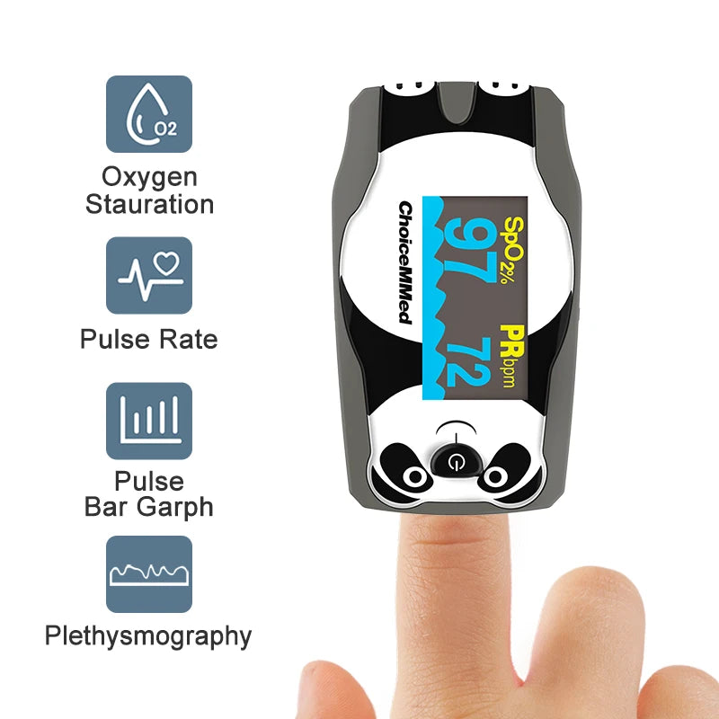 Pediatric Finger Pulse Oximeter – SpO2 & Heart Rate Monitor (OLED Display)