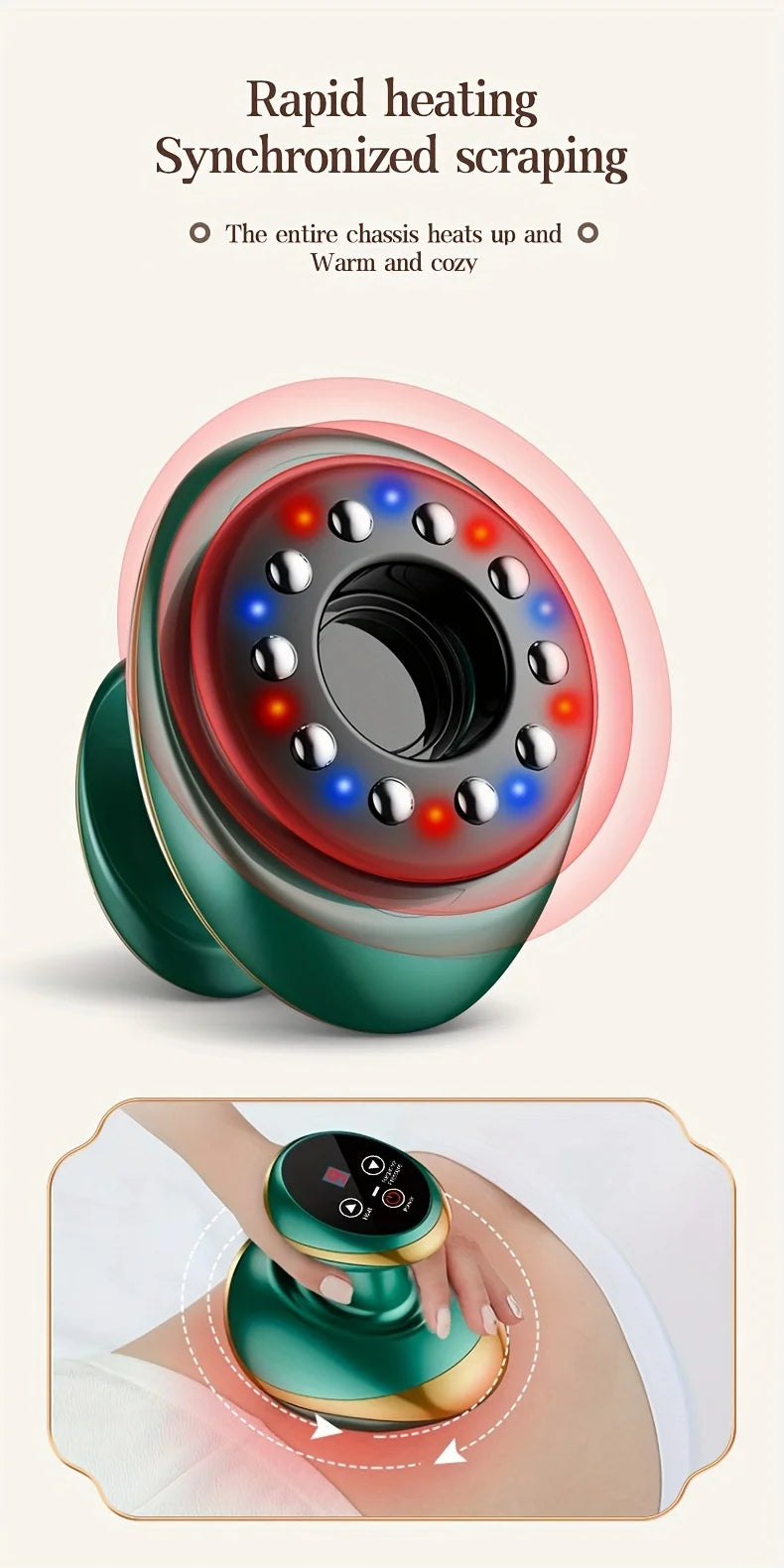 Electric Meridian Massage Brush – Cupping & Scraping Body Therapy Tool