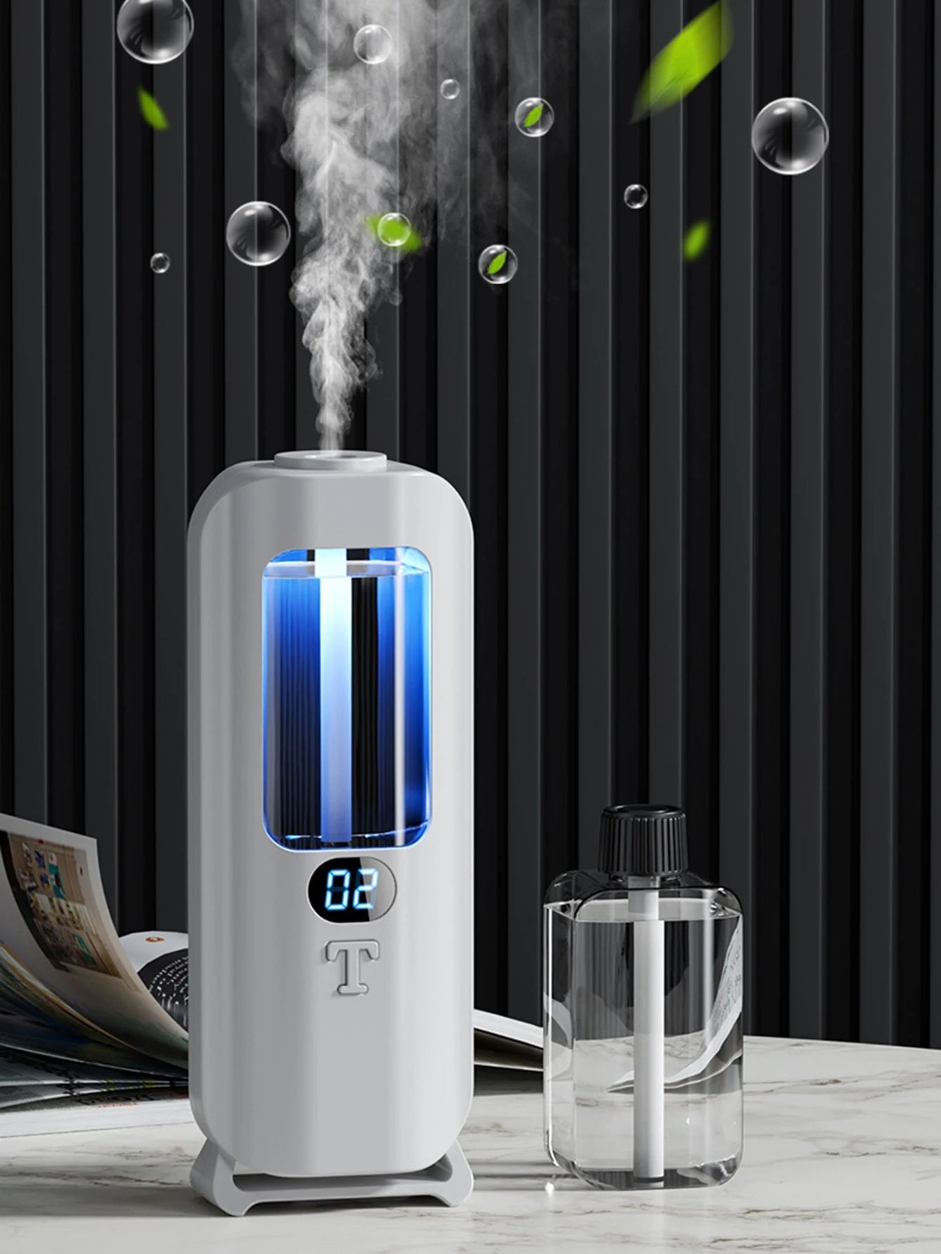 Automatic Aromatherapy Humidifier – Digital Display & LED Lights