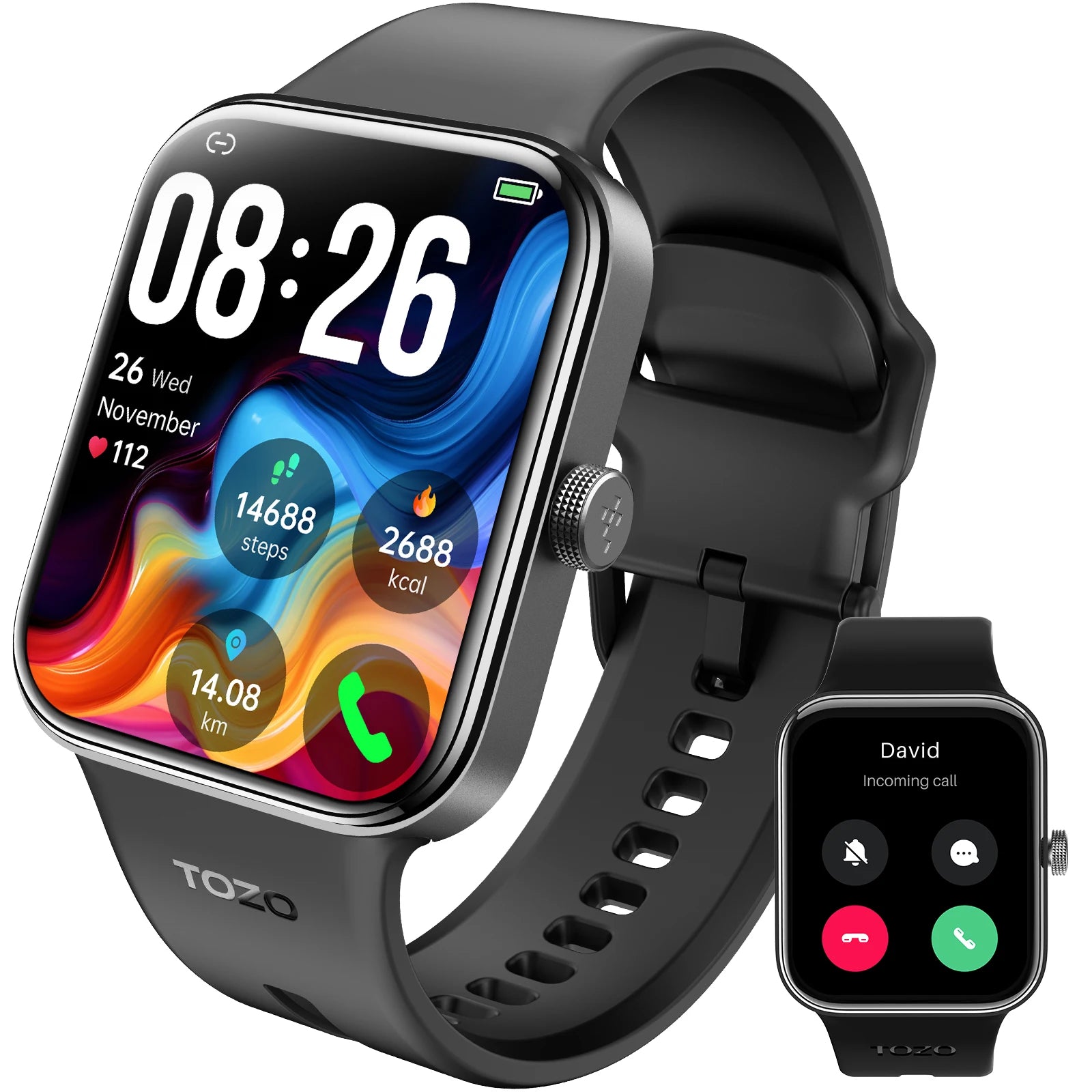 TOZO S4 AcuFit Smartwatch – 1.78" AMOLED Fitness & Health Tracker