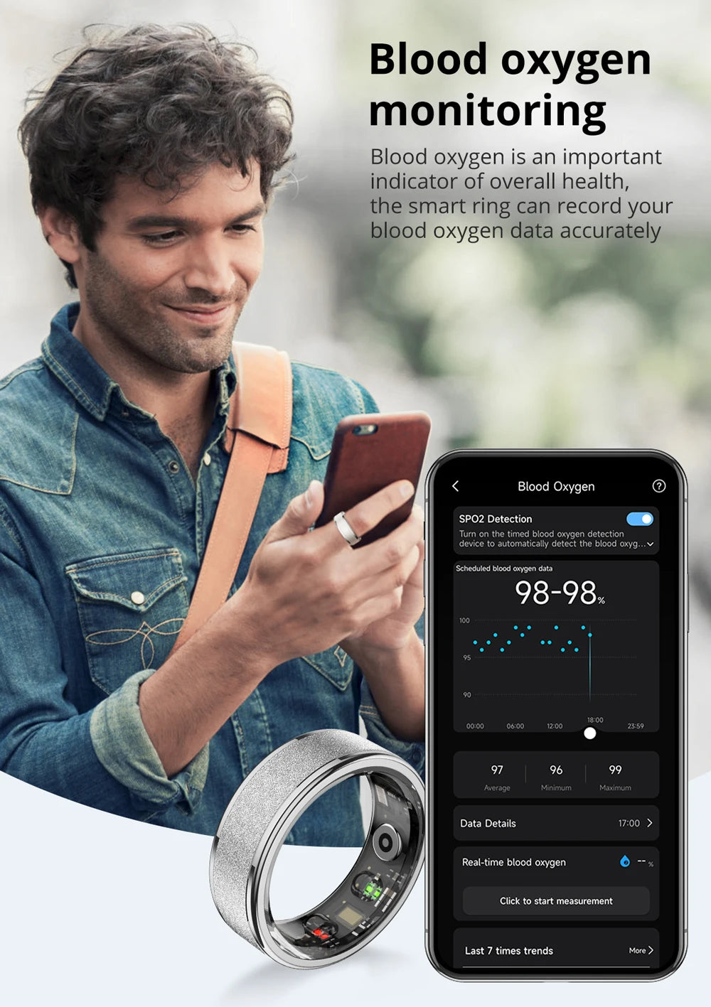 COLMI R10 Smart Ring – Health Tracker with Charging Case