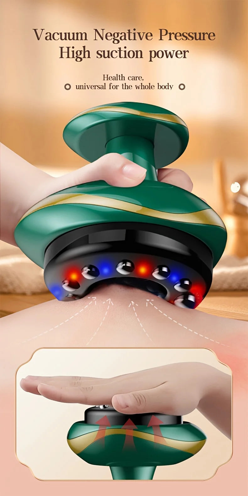 Electric Meridian Massage Brush – Cupping & Scraping Body Therapy Tool