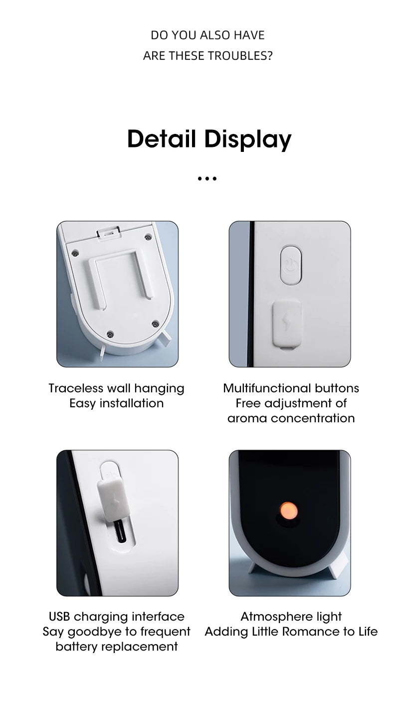 Smart USB Ultrasonic Diffuser – Portable Air Purifier & Aromatherapy Machine