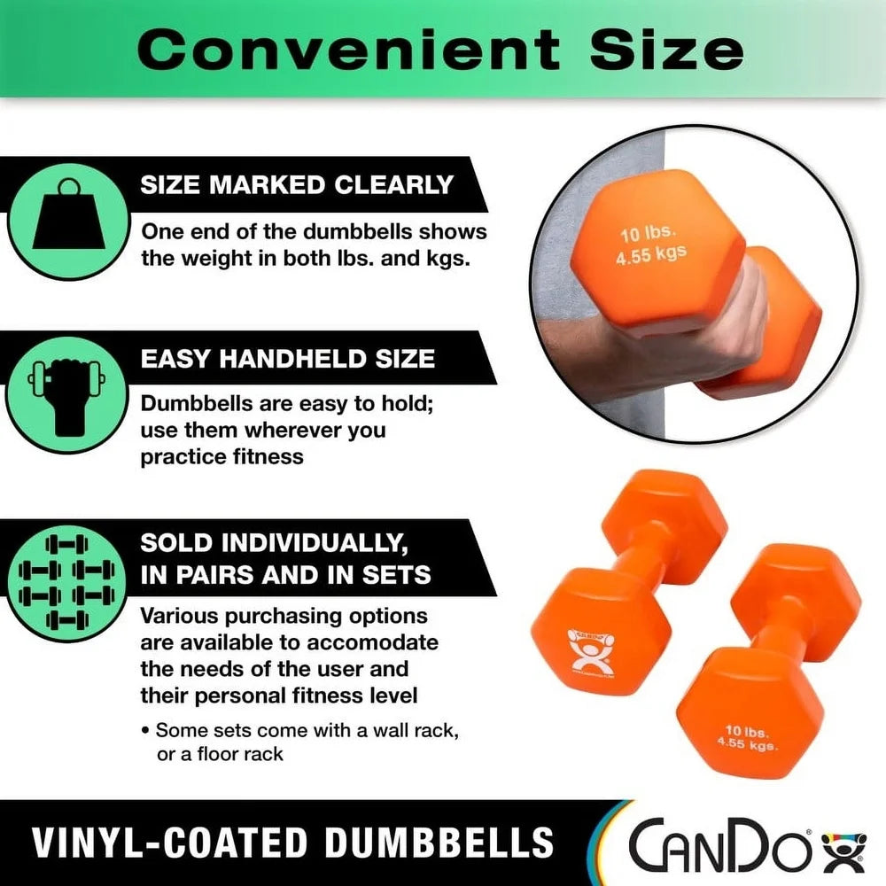 3 lb Vinyl Coated Dumbbell – Anti-Roll Fitness & Therapy Weight