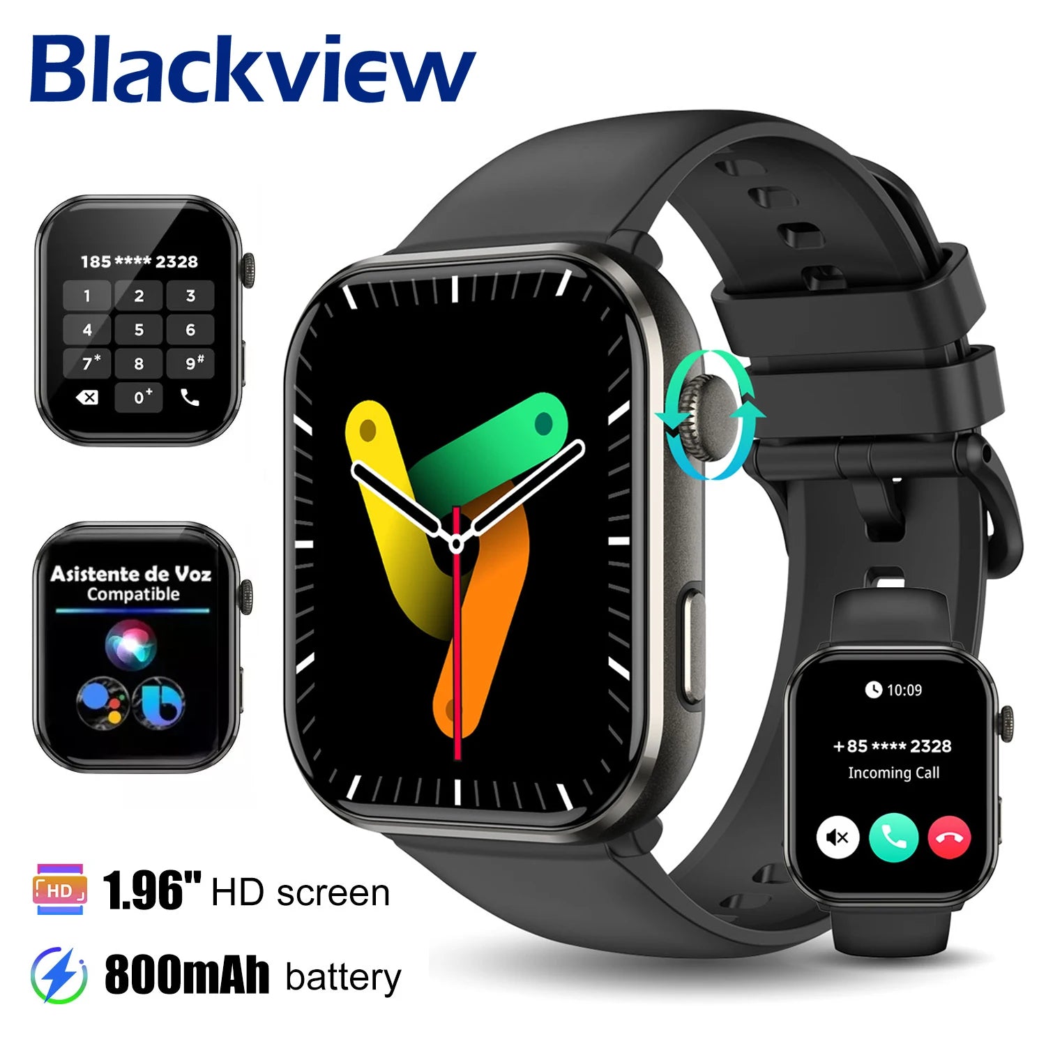 2025 Blackview R60 Smartwatch – AMOLED Display & Bluetooth Calling