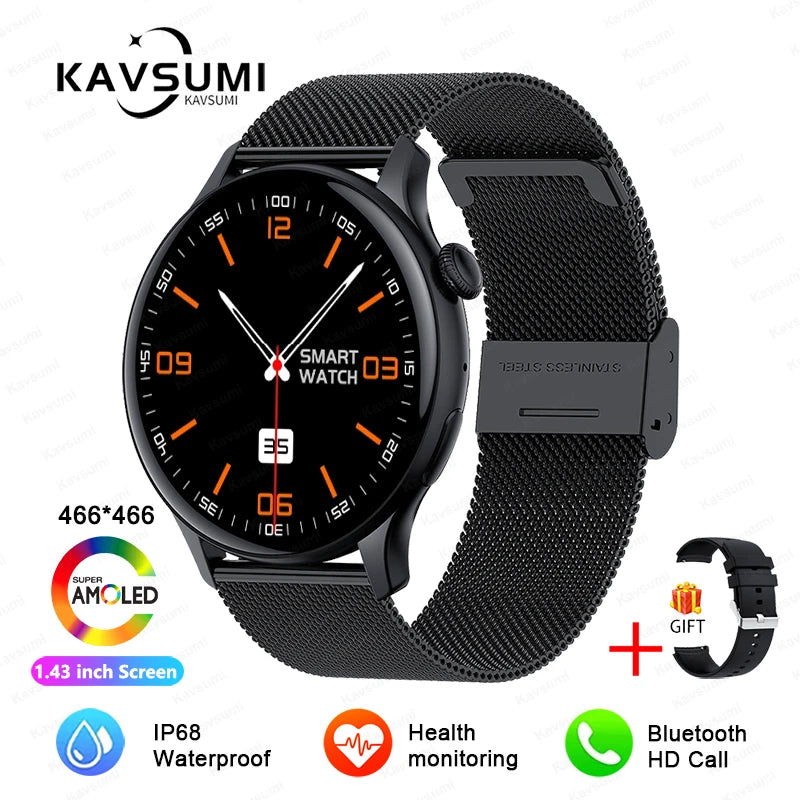2024 NFC Smartwatch for Women – 466x466 GPS Fitness Tracker