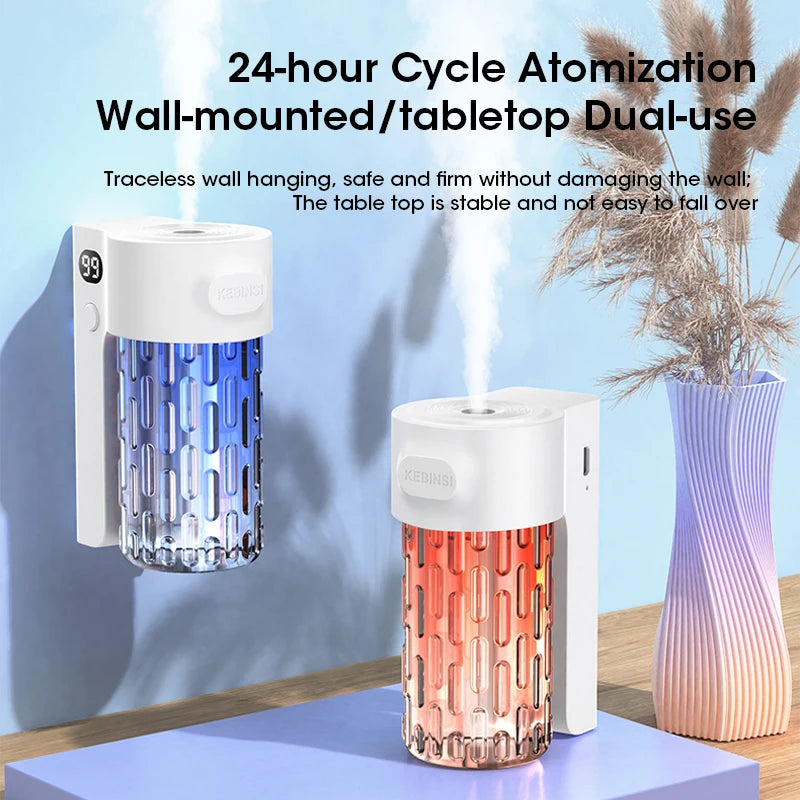 Rechargeable Wall-Mounted Aromatherapy Diffuser – 5-Mode Air Purifier